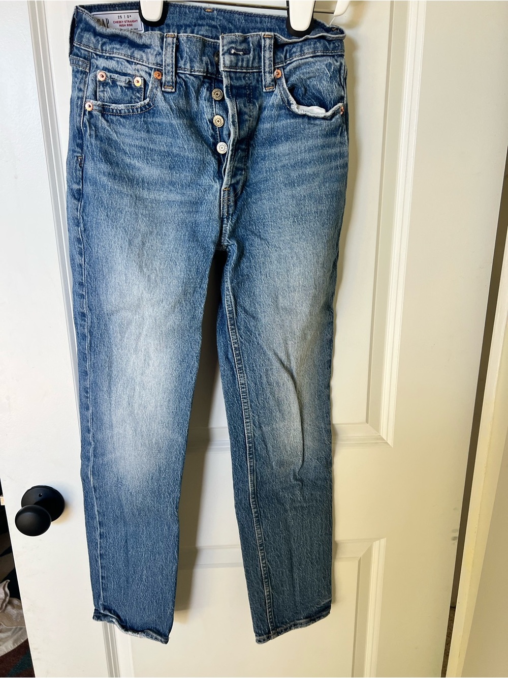 GAP Women's Light Blue Skinny Button-Fly Jeans